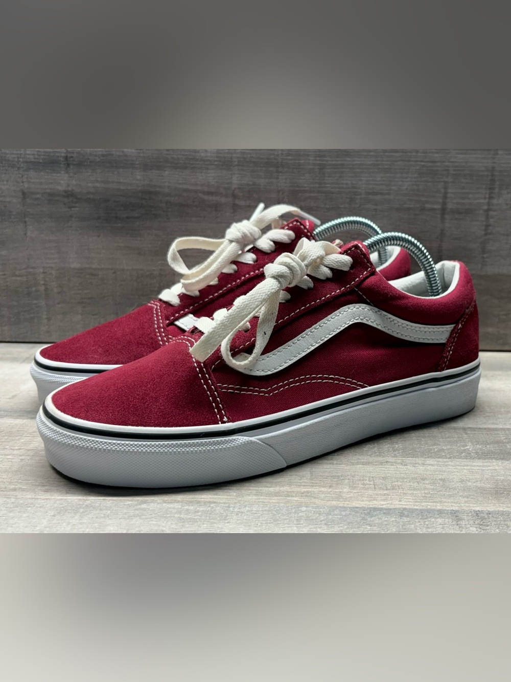 Vans Old Skool Burgundy Suede Canvas Sneakers Men’s 6 Women’s 7.5